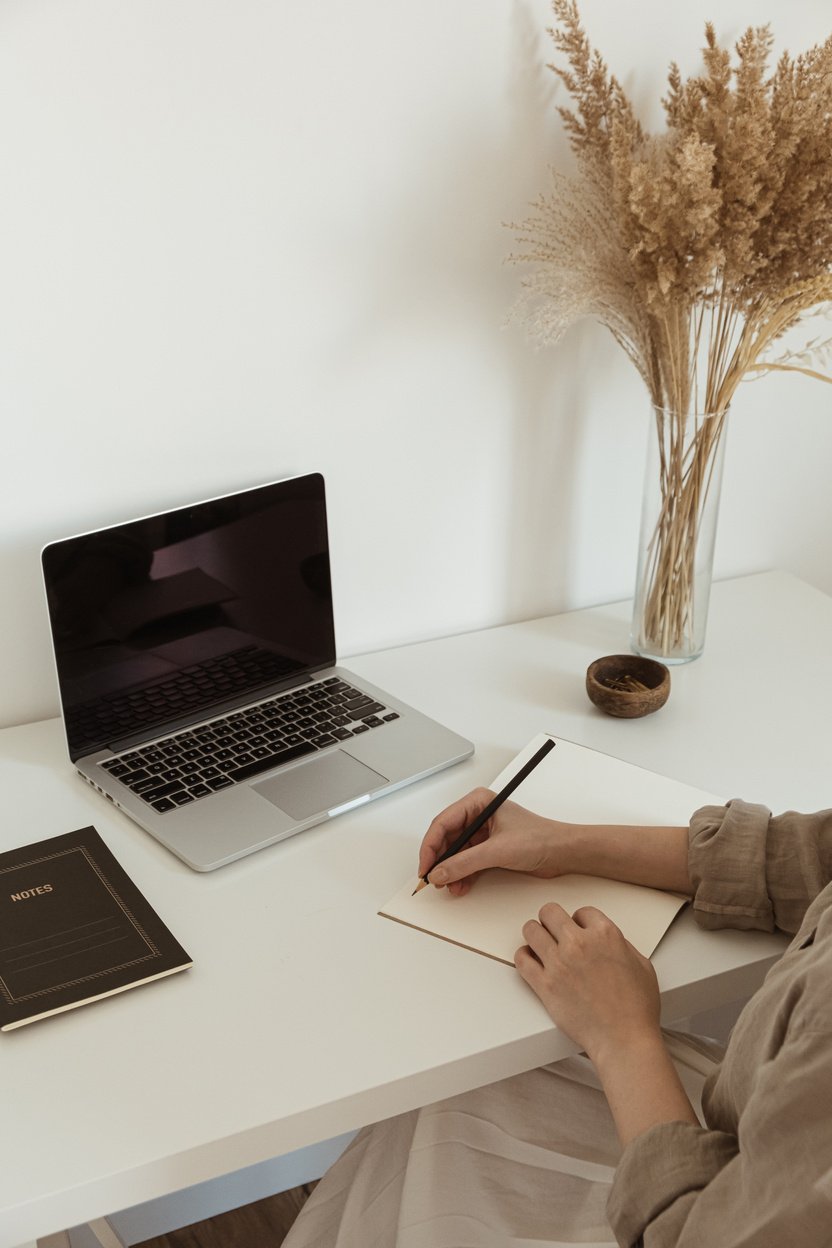 Person Working at a Table